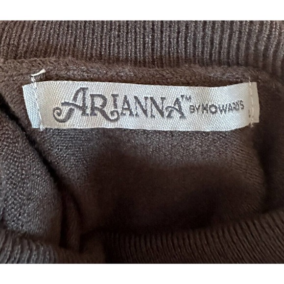 V267 NWOT, Arianna By Howards Women’s BLUE Turtleneck Gold Snaps Sweater Sz LG - Picture 9 of 11